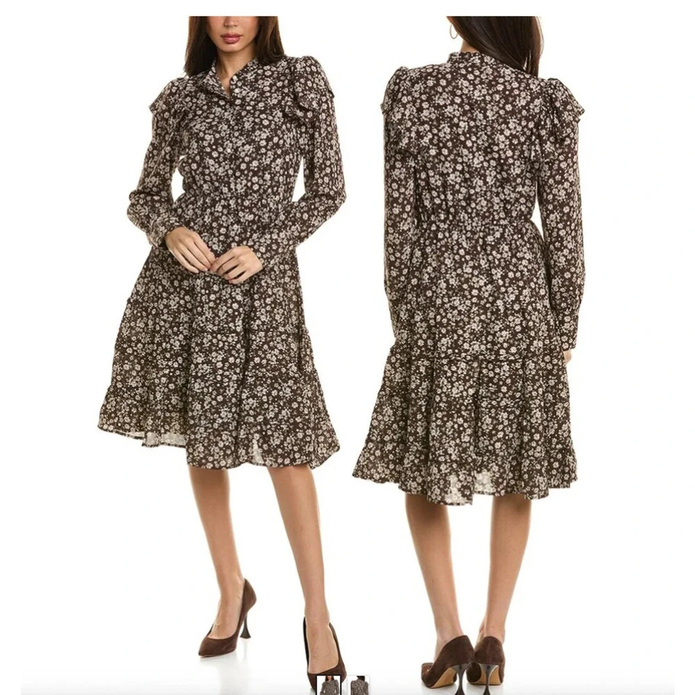 Area Starts Ashley MIDI Fit And Flare Floral Dress Size Large‎